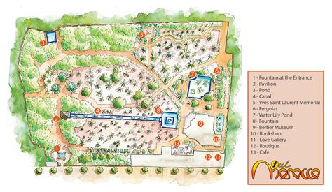 majorelle garden map